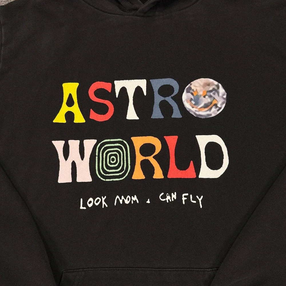 Astroworld Hoodie Mens Medium Look Mom I Can Fly‎ Travis Scott Sweatshirt Rap
